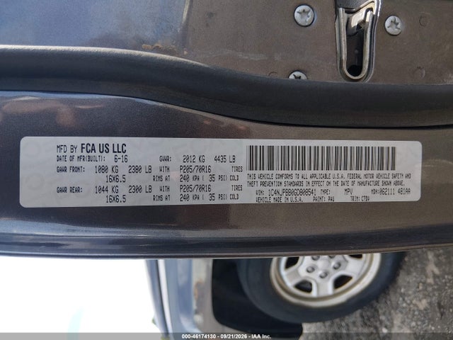 Продаж на аукціоні авто 2016 Jeep Patriot Sport, vin: 1C4NJPBB0GD808541, номер лоту: 46174130
