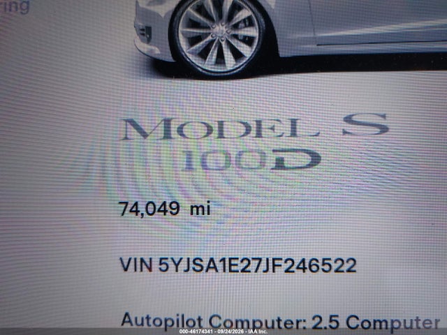 Tesla Model S 100d/75d/p100d 2018 5YJSA1E27JF246522 Image 15