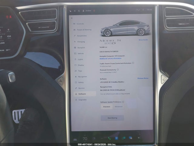 Tesla Model S 100d/75d/p100d 2018 5YJSA1E27JF246522 Image 7