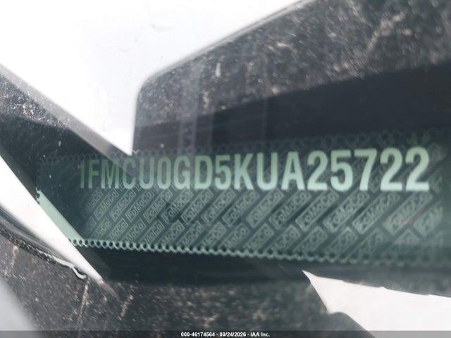 2019 Ford Escape Se მანქანა იყიდება აუქციონზე, vin: 1FMCU0GD5KUA25722, აუქციონის ნომერი: 46174564