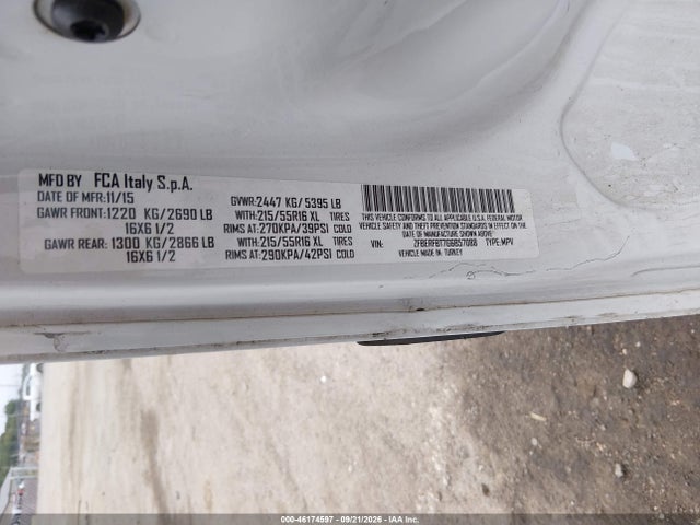 Aukcja sprzedaży 2016 Ram Promaster City Tradesman Slt, vin: ZFBERFBT7G6B57088, numer aukcji: 46174597