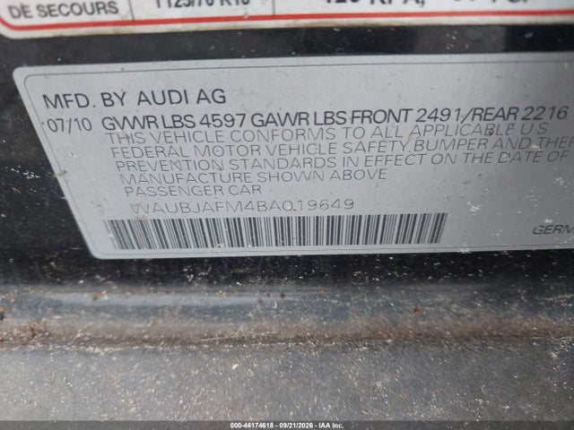 2011 Audi A3 2.0 Tdi Premium მანქანა იყიდება აუქციონზე, vin: WAUBJAFM4BA019649, აუქციონის ნომერი: 46174618