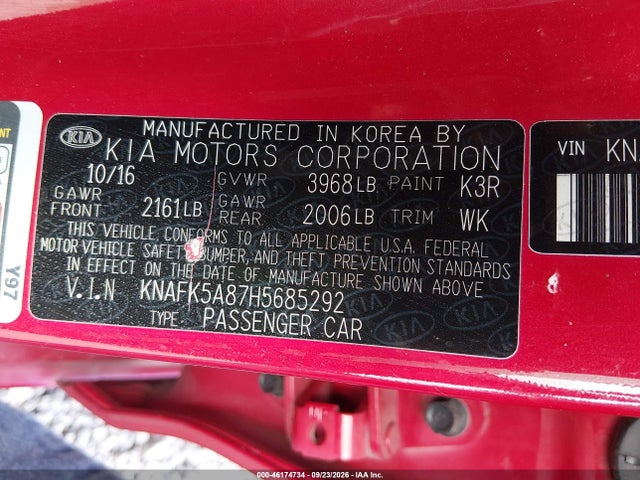 KIA FORTE LX 2017 KNAFK5A87H5685292 Image 9