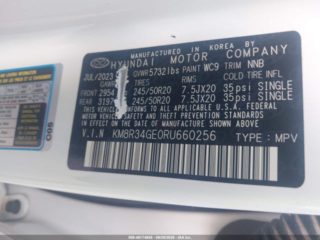 Hyundai Palisade Xrt 2024 KM8R34GE0RU660256 Image 9
