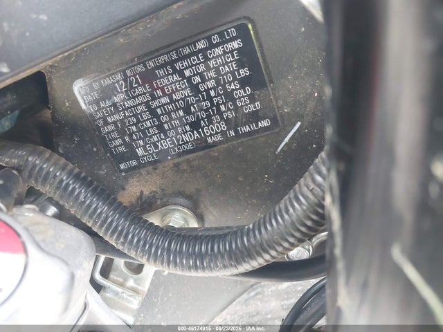 Продаж на аукціоні авто 2022 Kawasaki Klx300 E, vin: ML5LXBE12NDA16008, номер лоту: 46174915
