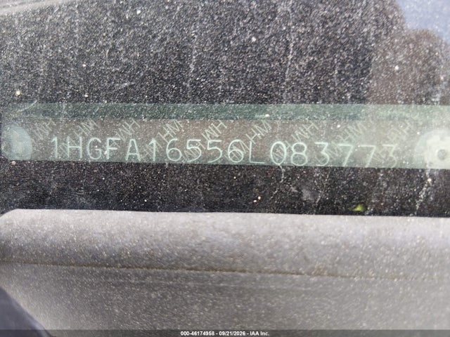 46174958 :رقم المزاد ، 1HGFA16556L083773 vin ، 2006 Honda Civic Lx مزاد بيع