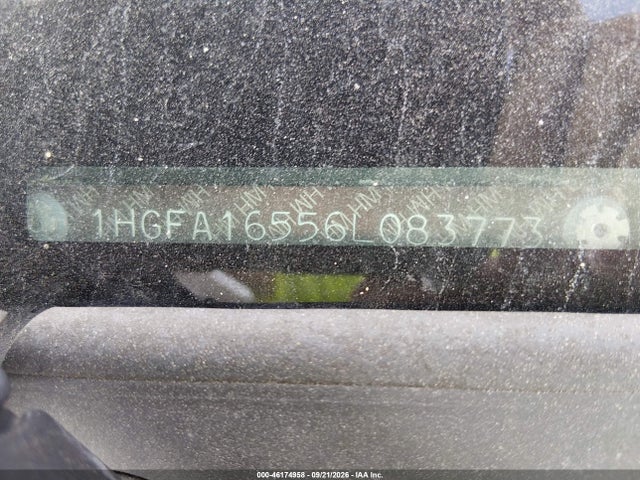 46174958 :رقم المزاد ، 1HGFA16556L083773 vin ، 2006 Honda Civic Lx مزاد بيع