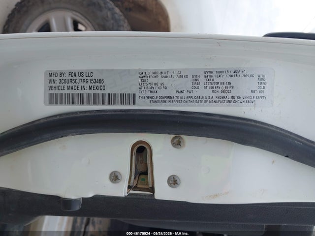Продажа на аукционе авто 2024 Ram 2500 Tradesman  4x4 6'4 Box, vin: 3C6UR5CJ7RG153466, номер лота: 46175024