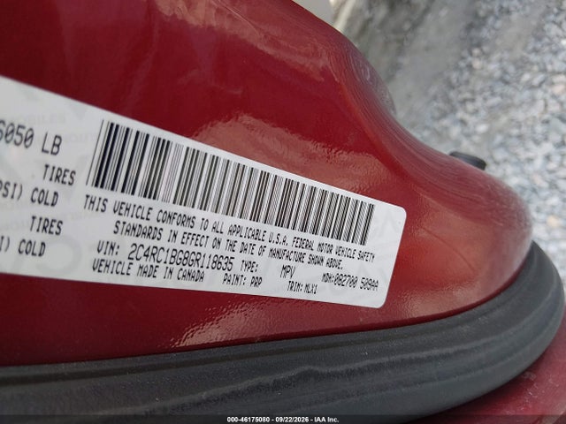 46175080 :رقم المزاد ، 2C4RC1BG8GR118635 vin ، 2016 Chrysler Town & Country Touring مزاد بيع