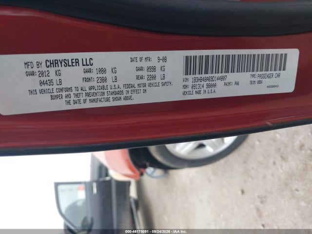 Auction sale of the 2009 Dodge Caliber Sxt, vin: 1B3HB48A69D144807, lot number: 46175091