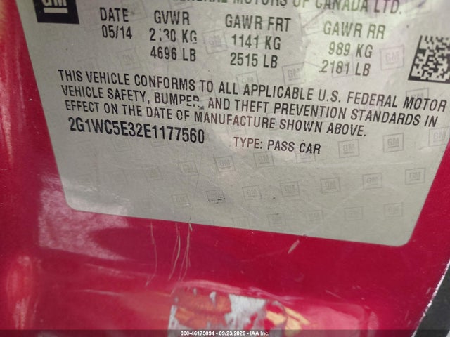 Chevrolet Impala Limited Ltz 2014 2G1WC5E32E1177560 Image 9