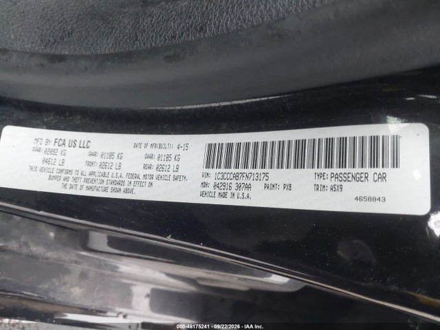 Aukcja sprzedaży 2015 Chrysler 200 Limited, vin: 1C3CCCAB7FN713175, numer aukcji: 46175241