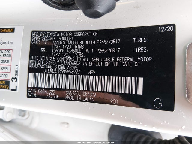 JTERU5JR3M5898927 Toyota 4runner Trd Off Road Premium