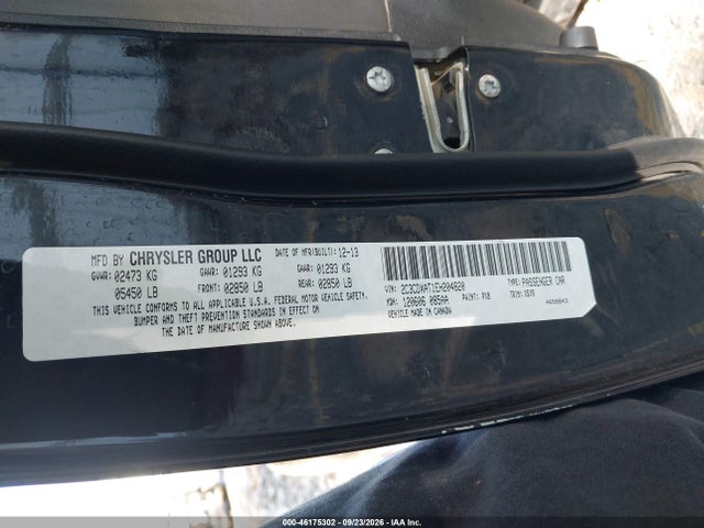 2014 Dodge Charger Police მანქანა იყიდება აუქციონზე, vin: 2C3CDXAT1EH204820, აუქციონის ნომერი: 46175302