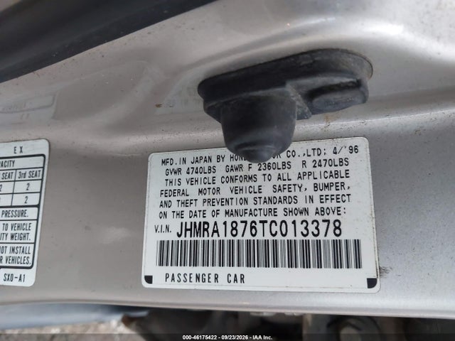 Продажа на аукционе авто 1996 Honda Odyssey Ex, vin: JHMRA1876TC013378, номер лота: 46175422