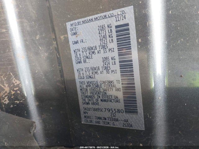 Продажа на аукционе авто 2025 Nissan Rogue Sv Intelligent Awd, vin: 5N1BT3BB9SC795580, номер лота: 46175876