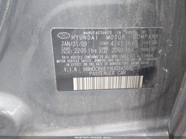 Aukcja sprzedaży 2009 Hyundai Elantra Touring, vin: KMHDC86EX9U034555, numer aukcji: 46175878