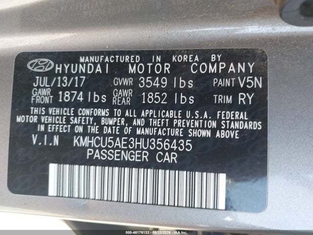 Hyundai Accent Sport 2017 KMHCU5AE3HU356435 Image 9