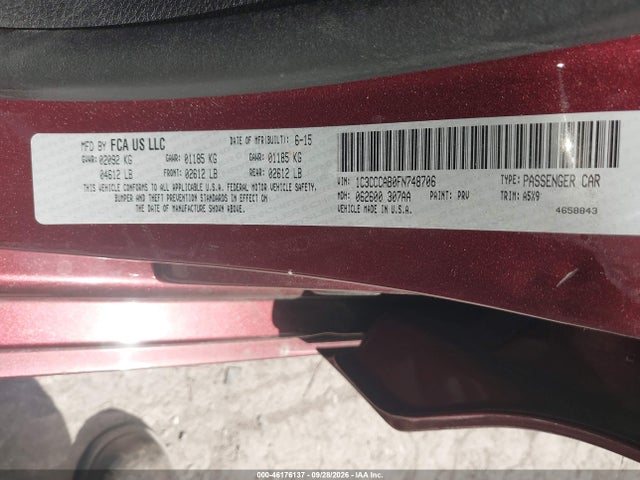 Продажа на аукционе авто 2015 Chrysler 200 Limited, vin: 1C3CCCAB0FN748706, номер лота: 46176137