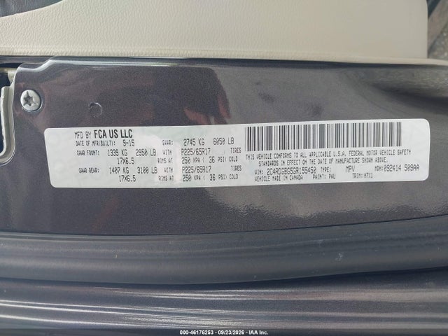 Aukcja sprzedaży 2016 Dodge Grand Caravan Se, vin: 2C4RDGBG5GR155450, numer aukcji: 46176253
