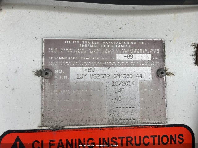 Auction sale of the 2016 Utility Trailer Mfg Unknown, vin: 1UYVS2532GM436044, lot number: 46176327