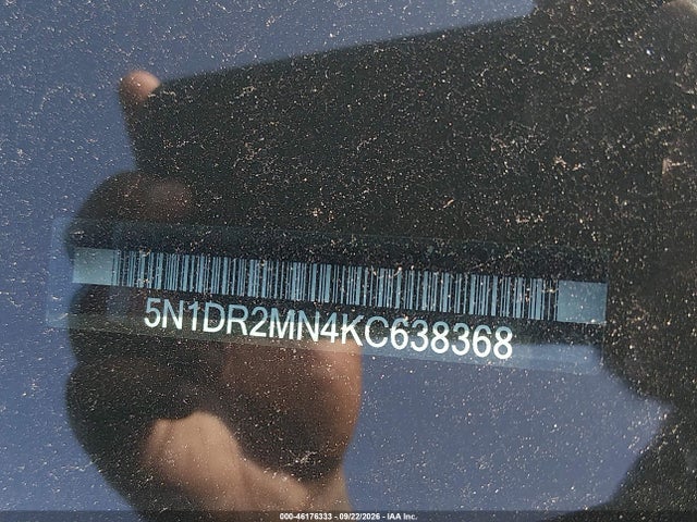 Aukcja sprzedaży 2019 Nissan Pathfinder S, vin: 5N1DR2MN4KC638368, numer aukcji: 46176333