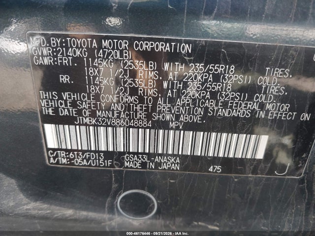 Продаж на аукціоні авто 2008 Toyota Rav4 Sport V6, vin: JTMBK32V886048884, номер лоту: 46176446