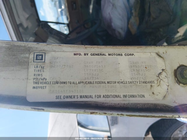 Aukcja sprzedaży 1980 Chevrolet Truck, vin: CKD14AF340101, numer aukcji: 46176510
