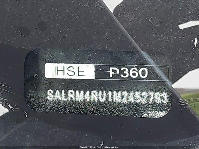 Продаж на аукціоні авто 2021 Land Rover Discovery Hse R-dynamic, vin: SALRM4RU1M2452793, номер лоту: 46176633