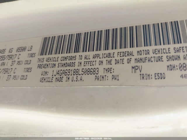 2008 Jeep Wrangler Unlimited Rubicon მანქანა იყიდება აუქციონზე, vin: 1J4GA69188L508683, აუქციონის ნომერი: 46176655
