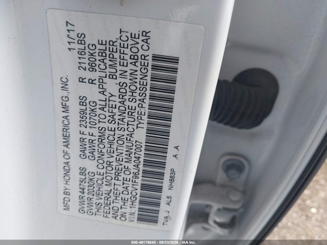 Продаж на аукціоні авто 2018 Honda Accord Touring, vin: 1HGCV1F96JA047007, номер лоту: 46176840