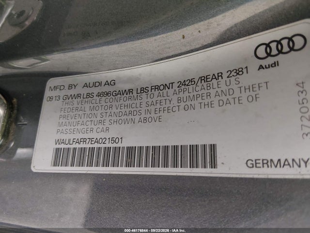 Продаж на аукціоні авто 2014 Audi A5 2.0t Premium, vin: WAULFAFR7EA021501, номер лоту: 46176844