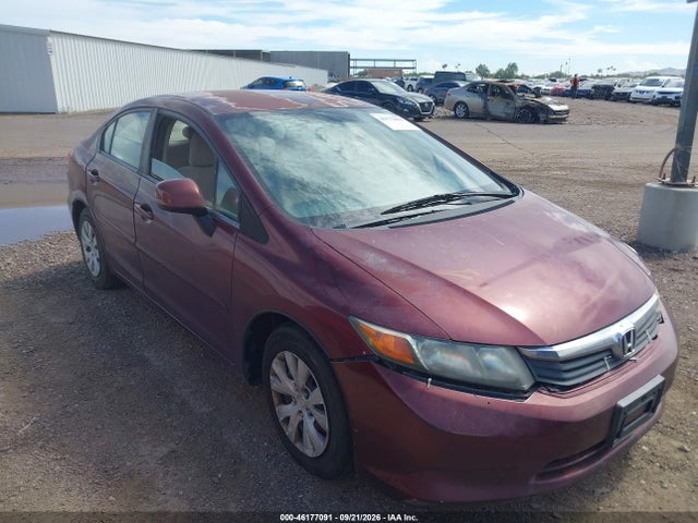 46177091 :رقم المزاد ، 2HGFB2F51CH596188 vin ، 2012 Honda Civic Lx مزاد بيع