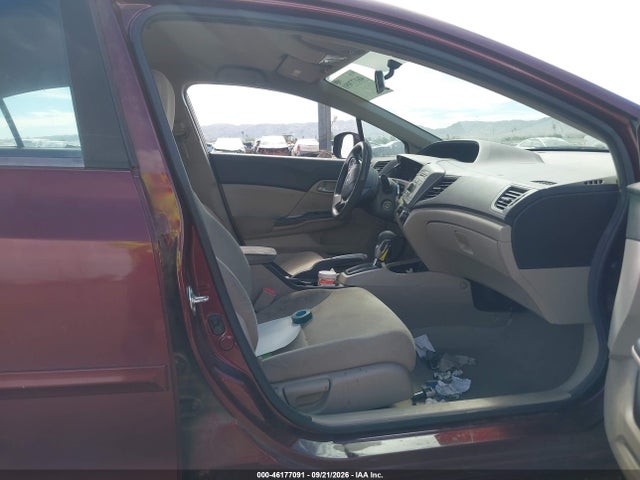 46177091 :رقم المزاد ، 2HGFB2F51CH596188 vin ، 2012 Honda Civic Lx مزاد بيع