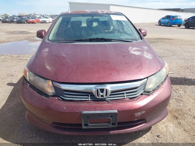46177091 :رقم المزاد ، 2HGFB2F51CH596188 vin ، 2012 Honda Civic Lx مزاد بيع