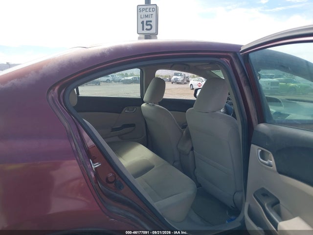 46177091 :رقم المزاد ، 2HGFB2F51CH596188 vin ، 2012 Honda Civic Lx مزاد بيع