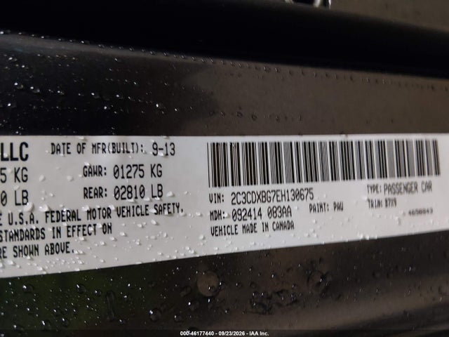Aukcja sprzedaży 2014 Dodge Charger Se, vin: 2C3CDXBG7EH130675, numer aukcji: 46177440
