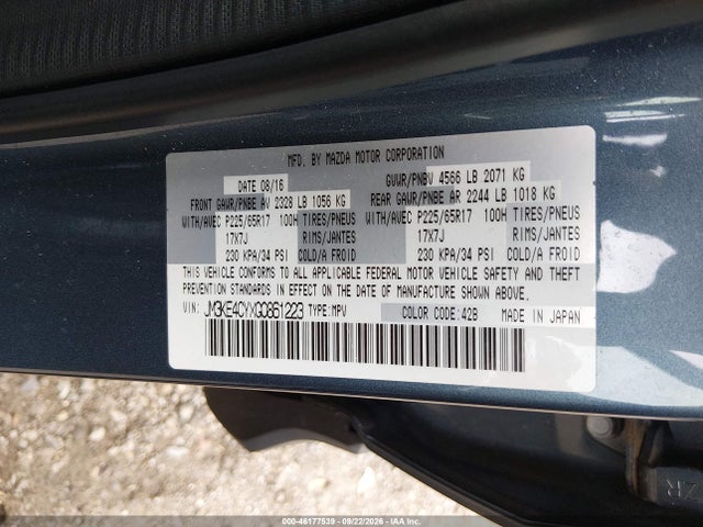Aukcja sprzedaży 2016 Mazda Cx-5 Touring, vin: JM3KE4CYXG0861223, numer aukcji: 46177539