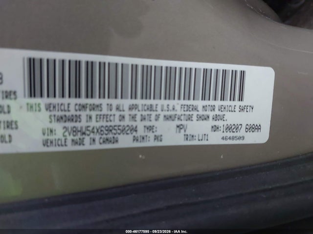 Продаж на аукціоні авто 2009 Volkswagen Routan Sel, vin: 2V8HW54X69R550204, номер лоту: 46177595
