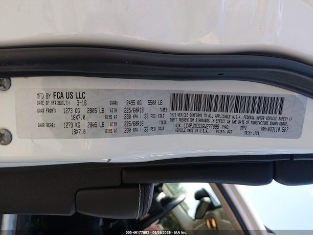 Продаж на аукціоні авто 2016 Jeep Cherokee 75th Anniversary, vin: 1C4PJMCS3GW277099, номер лоту: 46177682