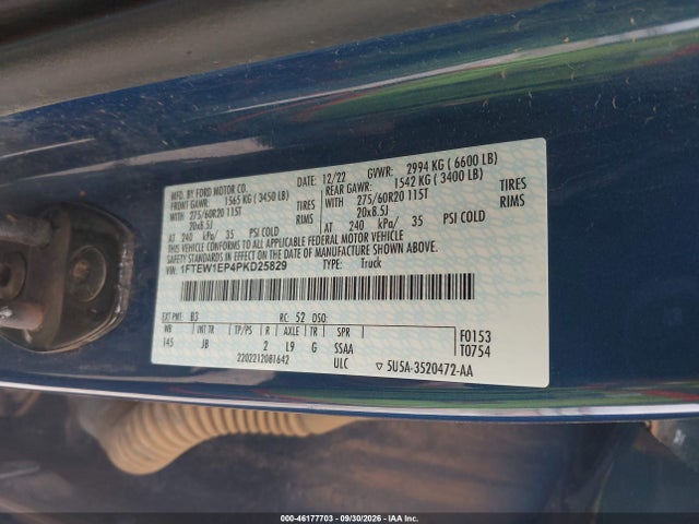 Aukcja sprzedaży 2023 Ford F-150 Xl, vin: 1FTEW1EP4PKD25829, numer aukcji: 46177703