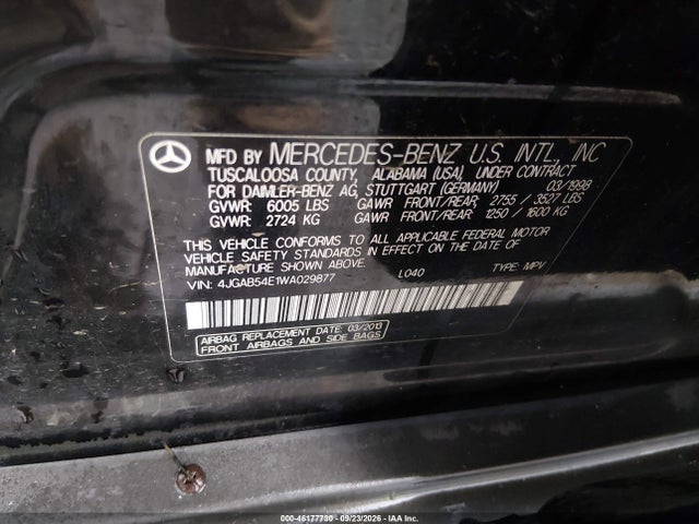 Aukcja sprzedaży 1998 Mercedes-benz Ml 320 Classic, vin: 4JGAB54E1WA029877, numer aukcji: 46177730
