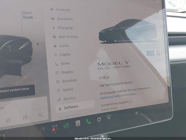 7SAYGDEE0TF566632 Tesla Model Y All-wheel Drive/long Range Launch Series/premium All-wheel Drive