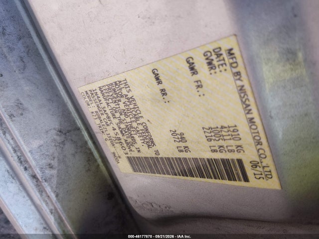 Aukcja sprzedaży 2015 Nissan Altima 2.5 S, vin: 1N4AL3AP8FC458603, numer aukcji: 46177870