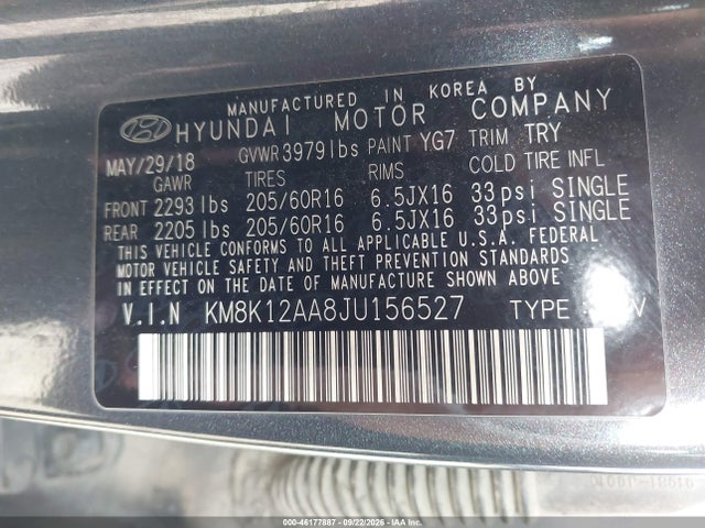 Hyundai Kona Se 2018 KM8K12AA8JU156527 Image 9