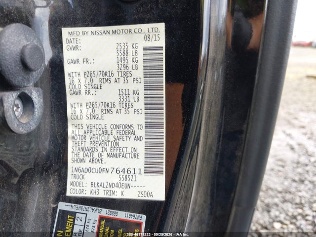 Nissan Frontier Sv 2015 1N6AD0CU0FN764611 Image 9