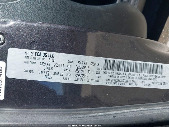 Dodge Grand Caravan Se Plus 2018 2C4RDGBGXJR220073 Image 9