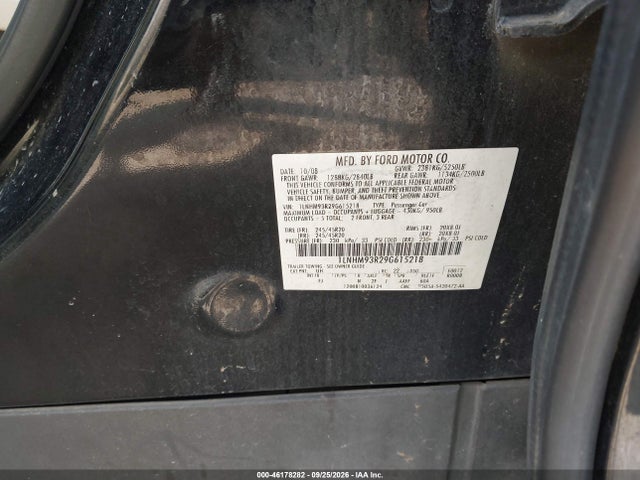 Продажа на аукционе авто 2009 Lincoln Mks, vin: 1LNHM93R29G615218, номер лота: 46178282