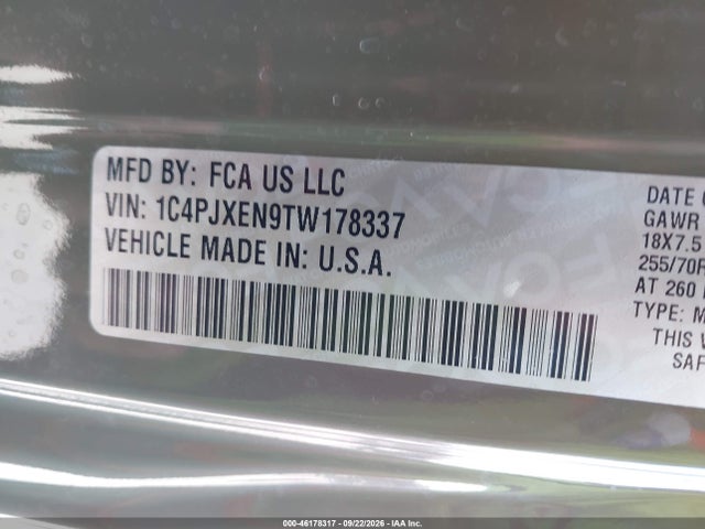 Продаж на аукціоні авто 2026 Jeep Wrangler Sahara 4x4, vin: 1C4PJXEN9TW178337, номер лоту: 46178317