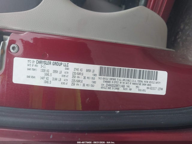 Продаж на аукціоні авто 2011 Dodge Grand Caravan Mainstreet, vin: 2D4RN3DG2BR711468, номер лоту: 46178408